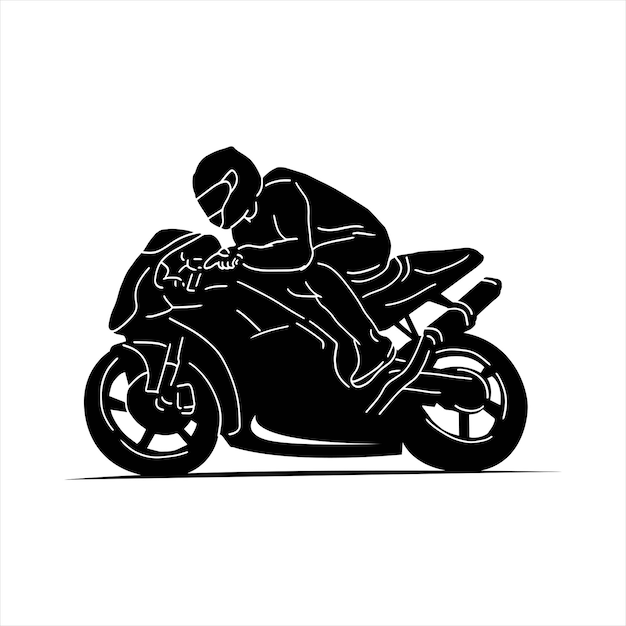 Motos D'illustration Vintage Dessinées à La Main