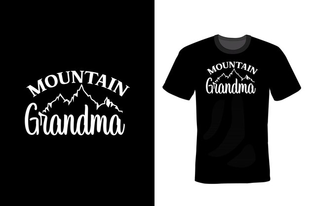 Mountain T shirt design typographie vintage