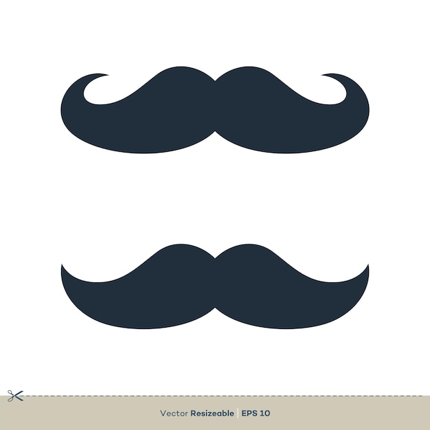 Moustache Icône Vector Logo Modèle Illustration Design Vecteur EPS 10