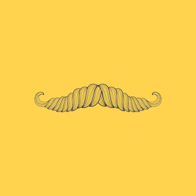 Vecteur moustache logo