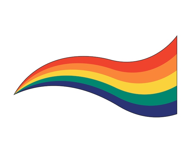 Vecteur mouvement lgbt et lgbtq de couleur arc-en-ciel symbole des minorités sexuelles tolérance des gays et des lesbiennes