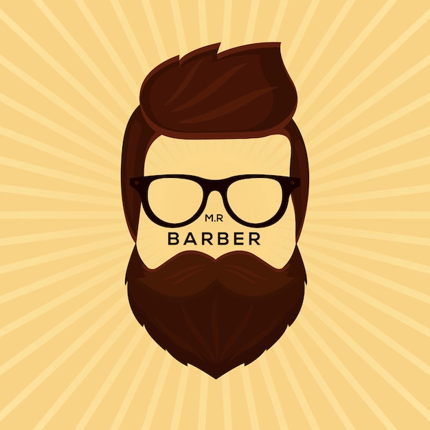 Vecteur movember design background avec la barbe de hipster