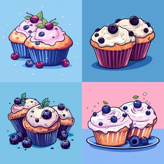 Des Muffins Aux Bleuets