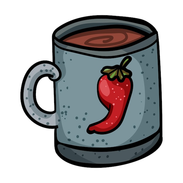 Mug chocolat chaud au piment rouge