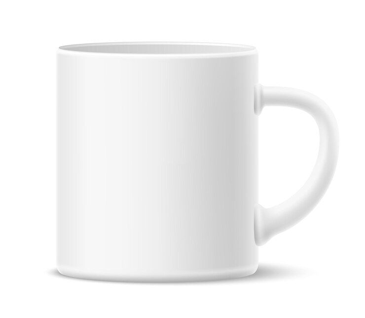 Vecteur mug réaliste sans tasse de boisson d'étiquette