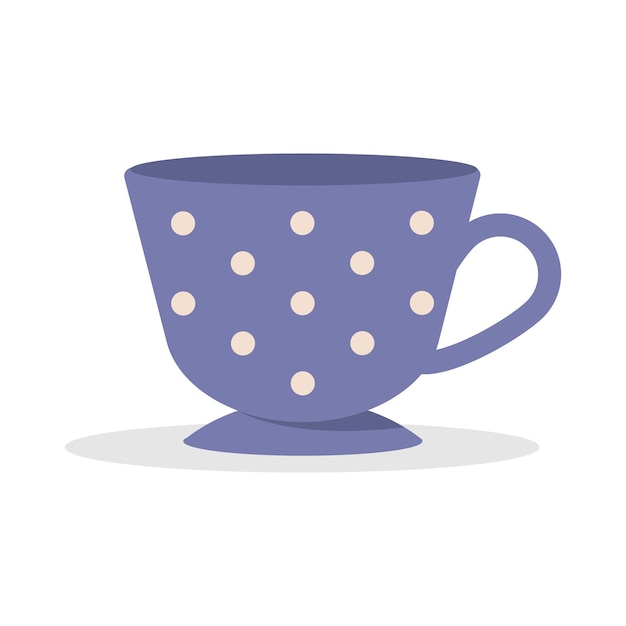 Mug violet à pois blancs