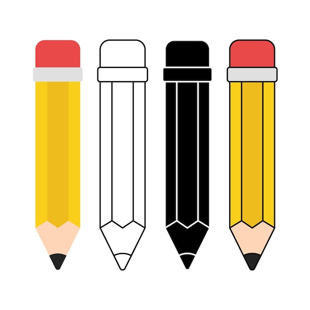 Multiples styles de crayon