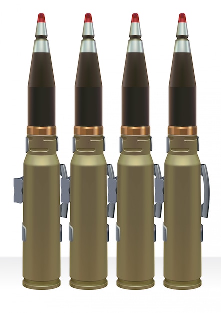 Munitions De Gros Calibre Pour Pistolet Automatique.