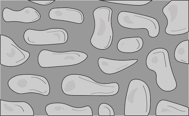 Mur De Briques Grises De Dessin Animé. Illustration Vectorielle