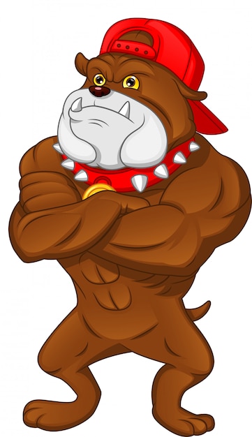 Muscle Bulldog Anglais Cartoon