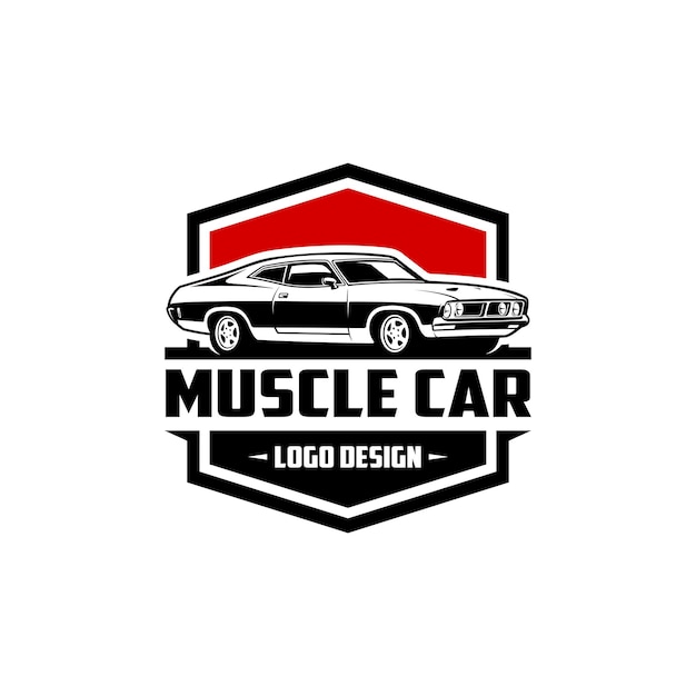 Muscle Car Avec Style De Logo Insigne