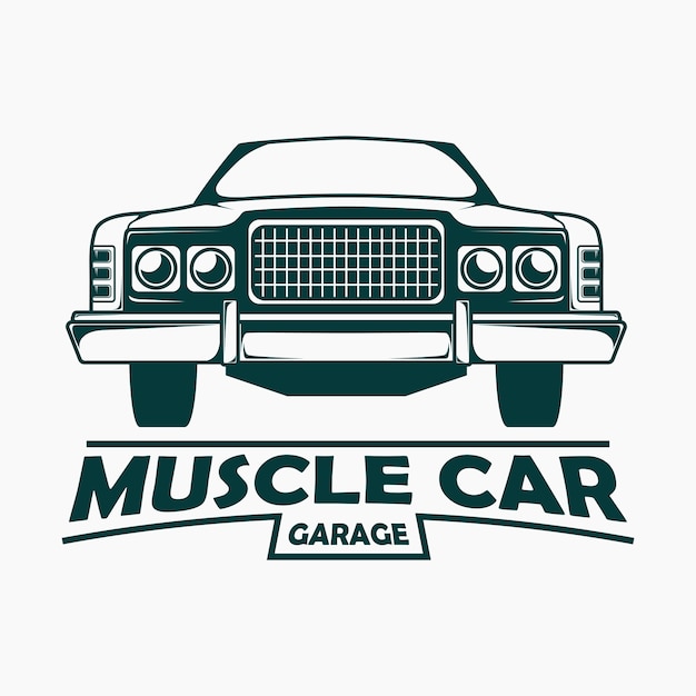 Vecteur muscle classic car logo