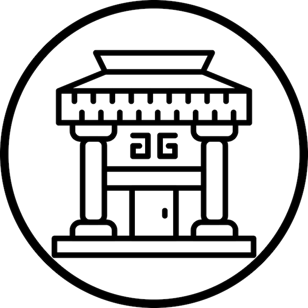 Le musée d'architecture Vector Design Icon Style