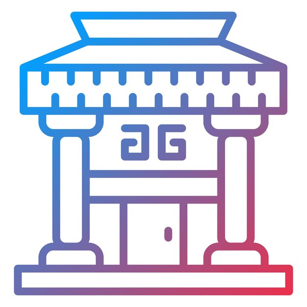 Le musée d'architecture Vector Design Icon Style