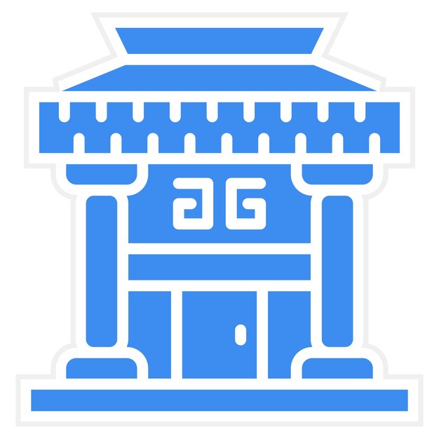 Le musée d'architecture Vector Design Icon Style