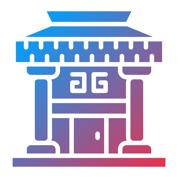 Le musée d'architecture Vector Design Icon Style