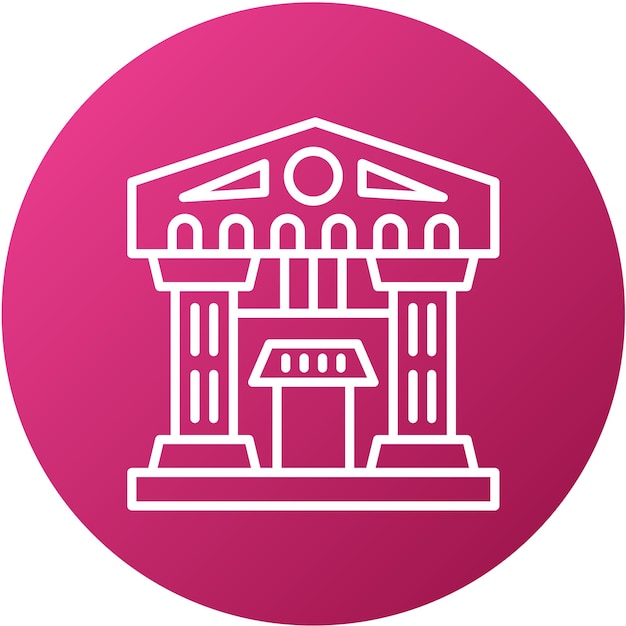 Le musée d'architecture Vector Design Icon Style