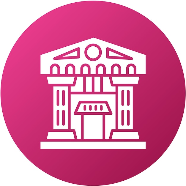 Le musée d'architecture Vector Design Icon Style