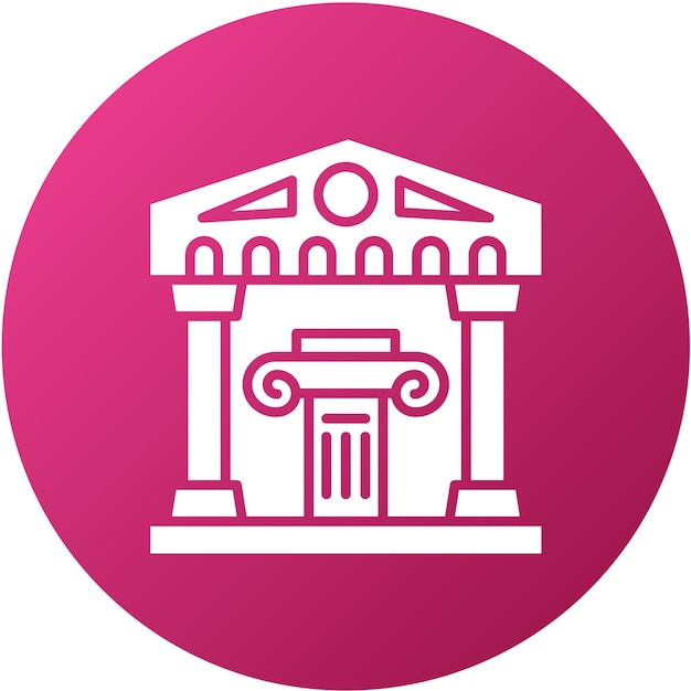 Musée de l'histoire du design vectoriel style d'icône