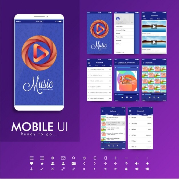 Musique Application Mobile Avec Plusieurs écrans