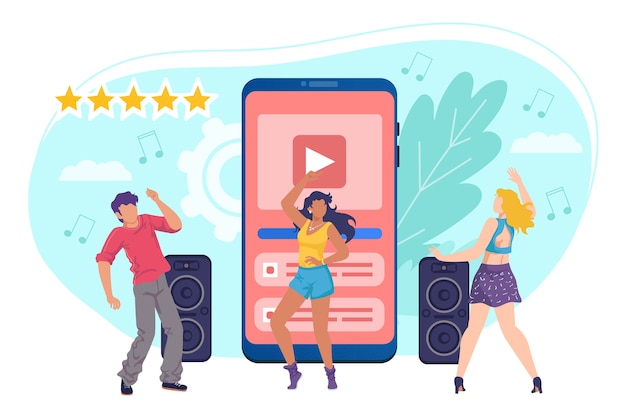 Musique Dans L'illustration Du Smartphone