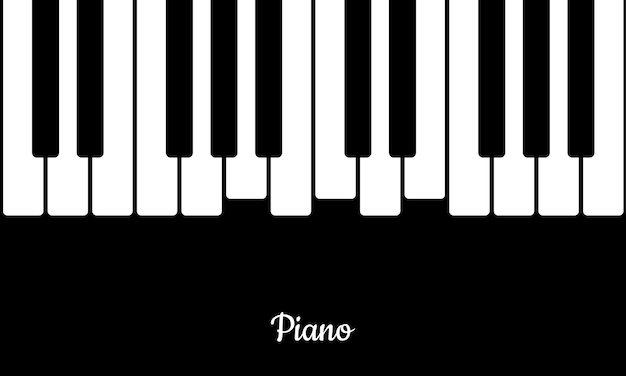 Musique de fond avec touches de piano. Touches de piano dans un style plat