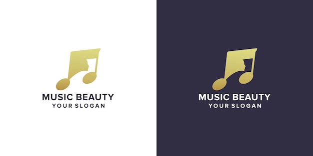 Musique Avec Le Logo De Beauté De Chanteur