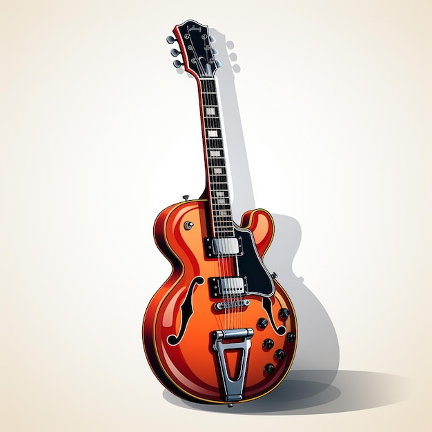 Vecteur musique rock électrique musique vectorielle guitare instrument illustration design acoustique son s