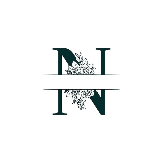Vecteur n abstract créatif initiales modernes lettre monogramme logo de marque de luxe