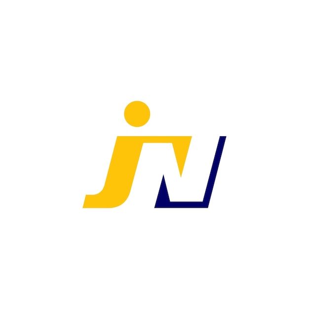 N et j logo vector illustration design isolé
