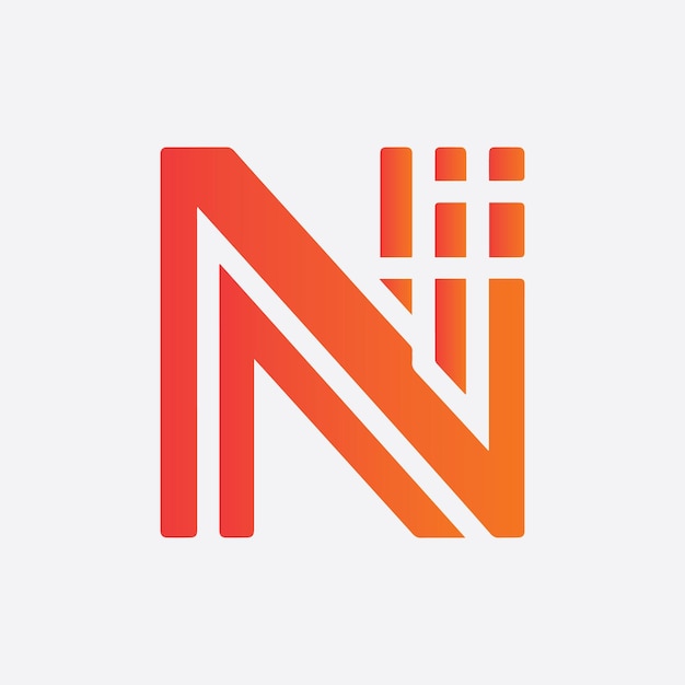 N lettre Logo dégradé design coloré illustration logo modèle conception lettre plate n logo vecteurs
