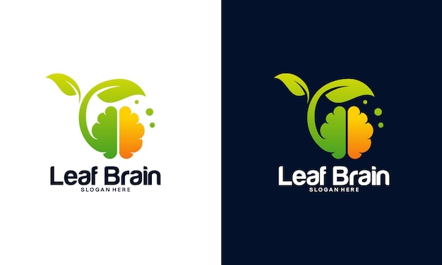 Nature Brain Logo Conçoit Le Vecteur De Concept, Modèle De Logo Nature Mind