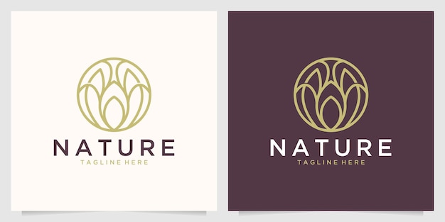 Nature élégante Avec Création De Logo D'art En Ligne