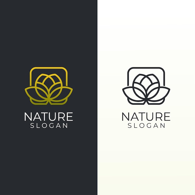 Nature Fleur Logo Dessin Au Trait