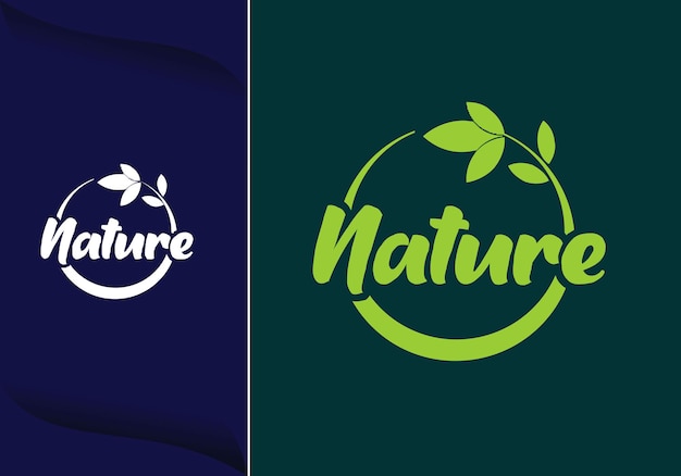 Nature Logo Feuille Verte Semis Plante En Pleine Croissance