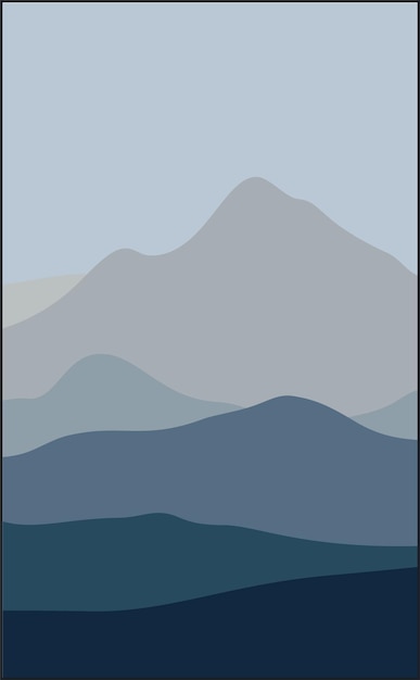 Nature et paysage Illustration vectorielle de montagnes Travail éditable pour les couvertures