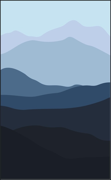 Nature et paysage Illustration vectorielle de montagnes Travail éditable pour les couvertures