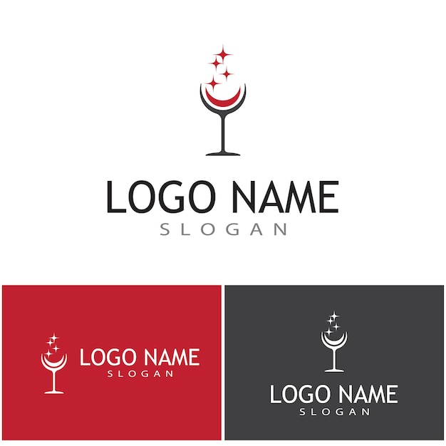 Nature De Symbole De Vecteur De Modèle De Logo De Vin