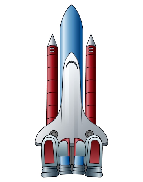 Navette spatiale sur fond blanc