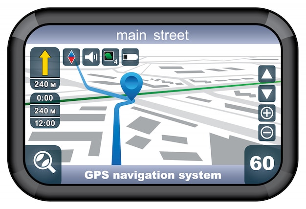 Vecteur navigateur gps.