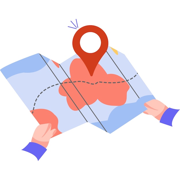 Vecteur navigation sur carte