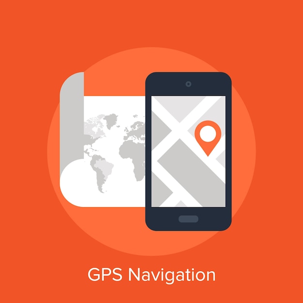 Vecteur navigation gps