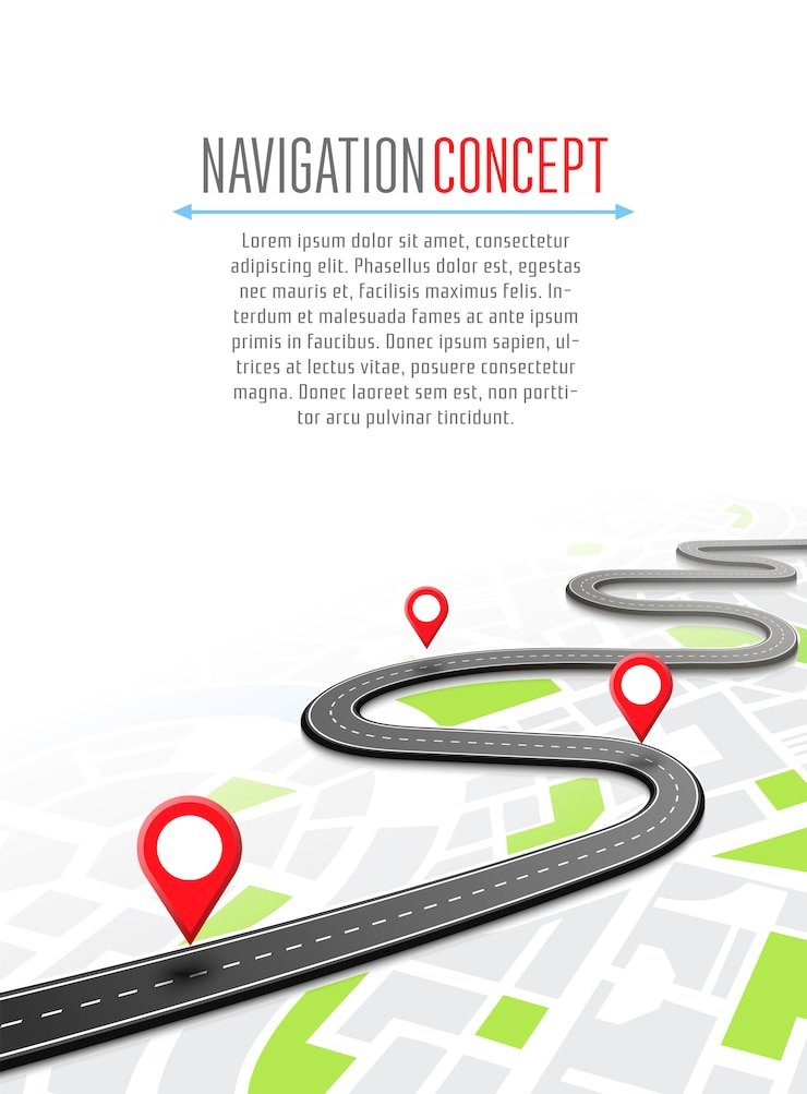 Vecteur navigation avec pointeur de broche