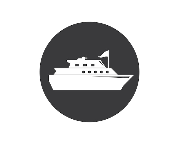 Navire De Croisière Logo Template Vecteur Icône Illustration Design