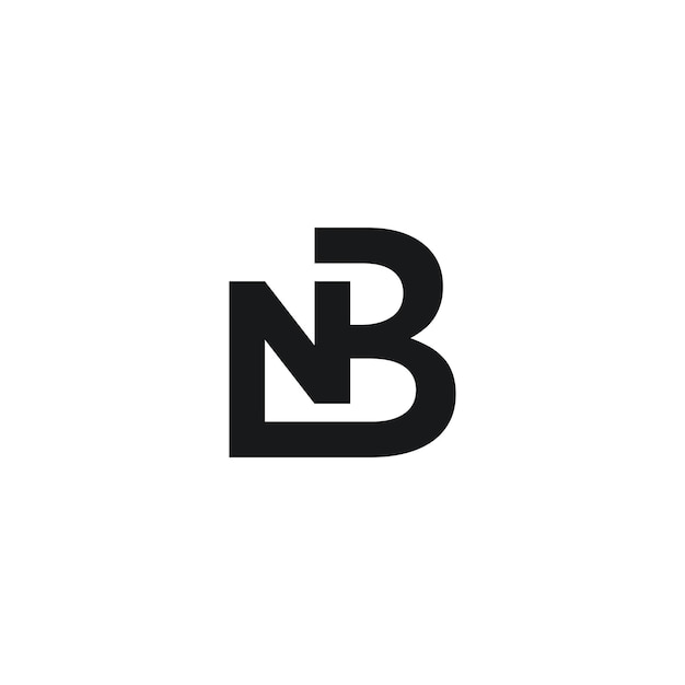 NB BN initiales abstraites lettre monogramme création de logo vectoriel