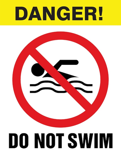 Vecteur ne pas nager