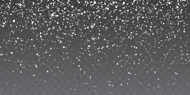 Vecteur neige de noël. chute de flocons de neige sur fond transparent. chute de neige.