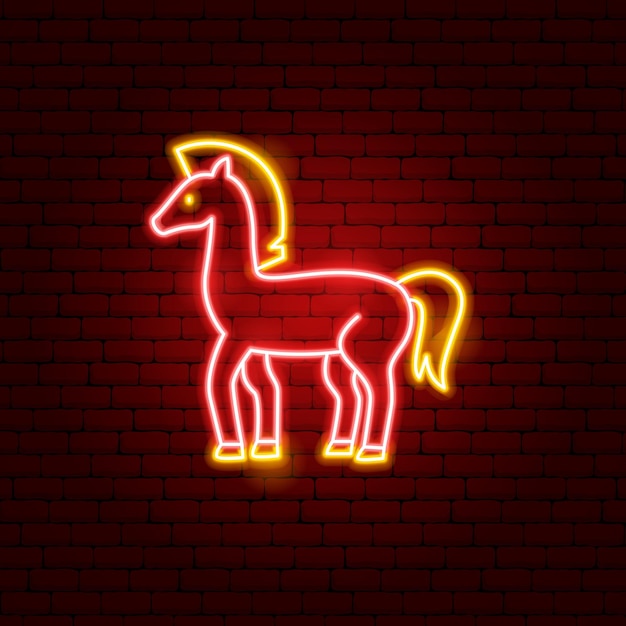 Neon du zodiaque chinois du cheval