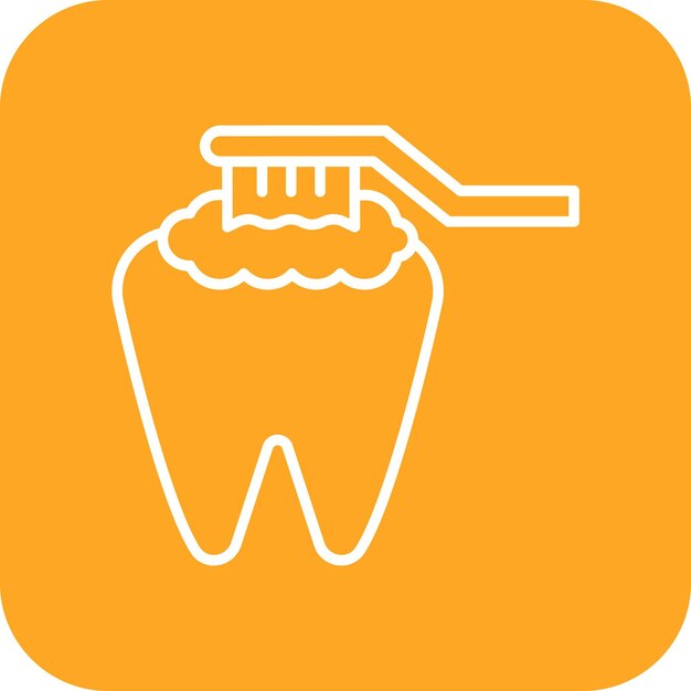 Le nettoyage des dents avec l'icône vectorielle de la brosse peut être utilisé pour le jeu d'icônes de soins dentaires