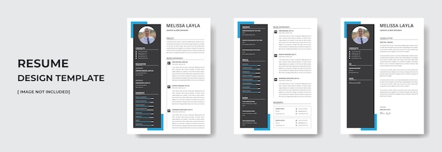 Nettoyer un modèle de conception de curriculum vitae ou de cv minimal au format vectoriel